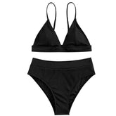 Solide gepolsterte V-Ausschnitt Cami Bikini Bademode